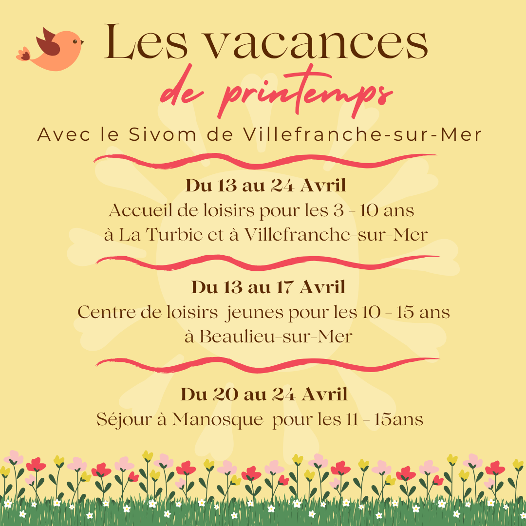 les vacances d avril